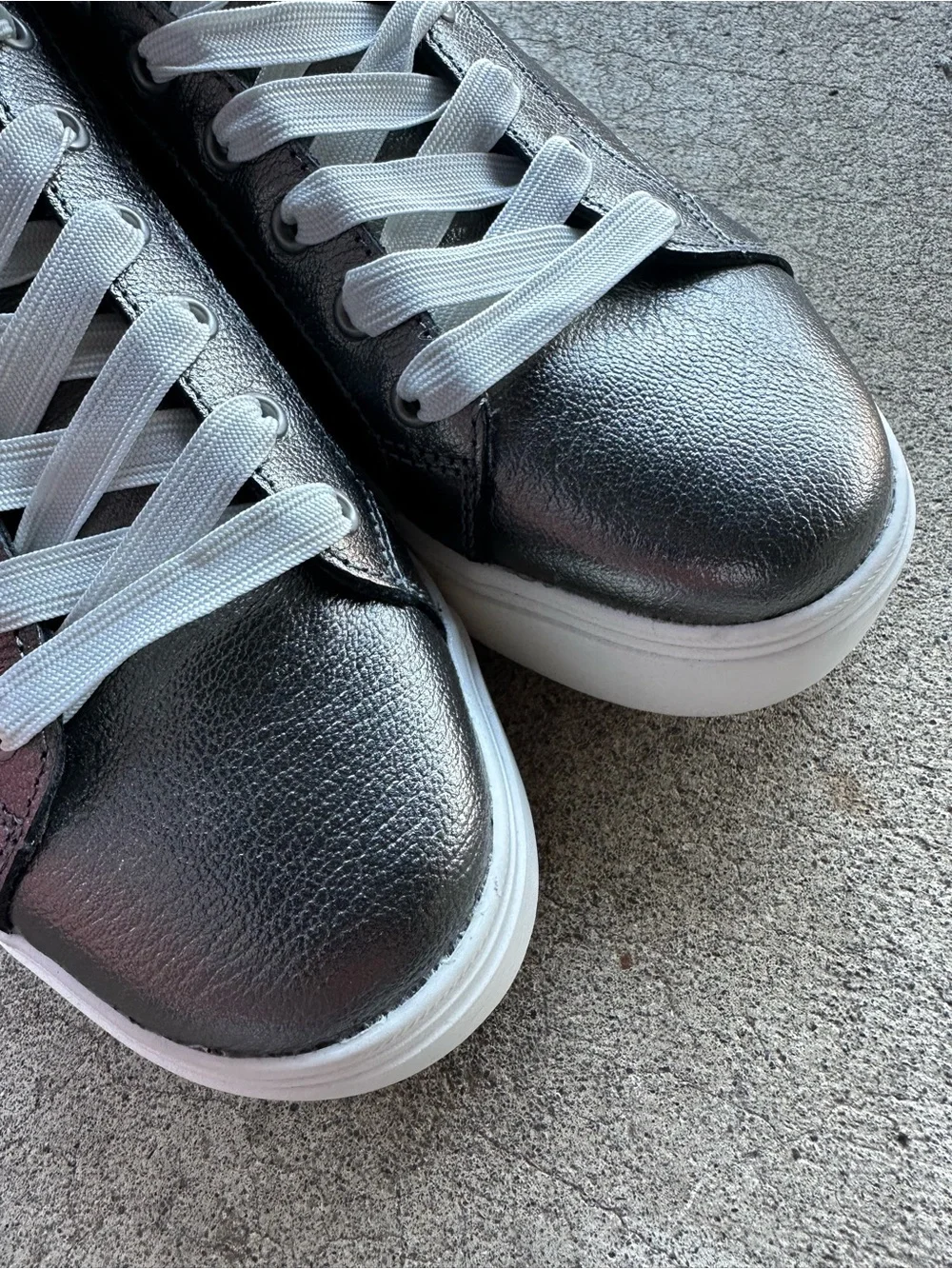 Keds Park Silver Metallic Low-Top Sneakers